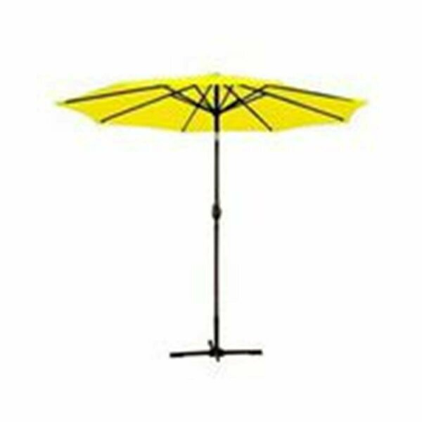 Propation 9 Ft. Aluminum Patio Market Umbrella Tilt with Crank - Yellow Fabric & Bronze Pole PR2593372